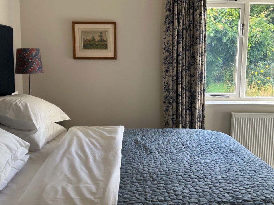 Summer Bough bedroom in The Cider Mill. A luxury holiday cottage that sleeps 6 guests and has an enclosed garden | Monnington House, Herefordshire